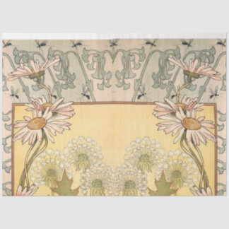 Art Nouveau Daisy en Paardenbloem 2 Tissuepapier