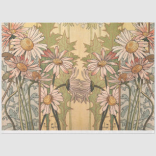 Art Nouveau Daisy en Paardenbloem 3 Tissuepapier
