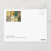 Art Nouveau Dames Briefkaart (Achterkant)