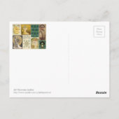 Art Nouveau Dames Briefkaart (Achterkant)