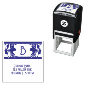 Art nouveau dames Lijst Zelfinktende Stempel (In situ)