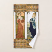 Art Nouveau Dames Vods Flowers Bath Towel Set Bad Handdoek (Handdoek)