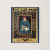 Art Nouveau, damesboek dat astrologie leest Legpuzzel (Verticaal)