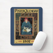 Art Nouveau, damesboek dat astrologie leest Muismat (Met muis)