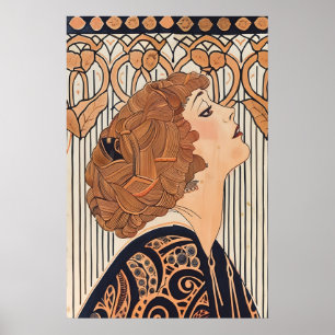 Art Nouveau Damesprint Franse Belle Époque Mode Poster