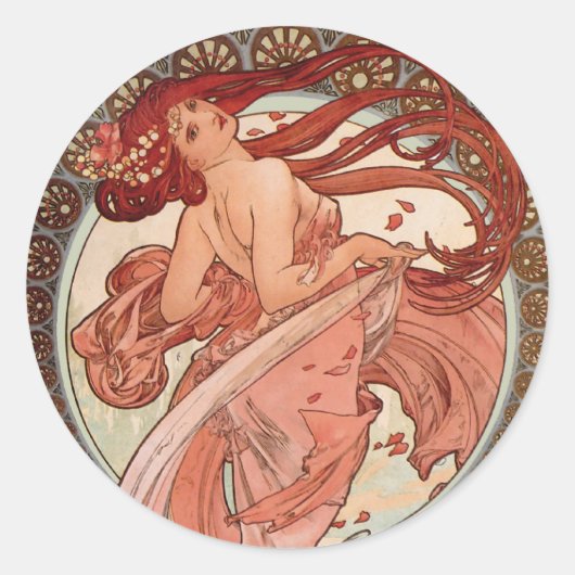 Art Nouveau - Dance Ronde Sticker (Voorkant)