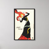 Art Nouveau Dancer Jane Avril beroemd gemaakt door Canvas Afdruk (Voorkant)