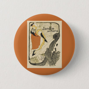 Art Nouveau Dancer Jane Avril, Toulouse Lautrec Ronde Button 5,7 Cm