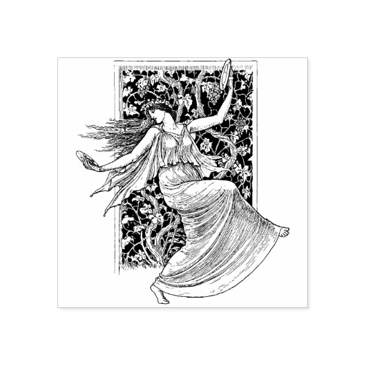 Art Nouveau Dancer Rubber Stamp Rubberstempel (Afrduk)