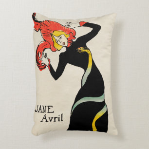 Art Nouveau-danseres Jane Avril door Toulouse Laut Accent Kussen