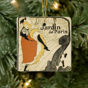 Art Nouveau Danseres Jane Avril door Toulouse Laut Keramisch Ornament
