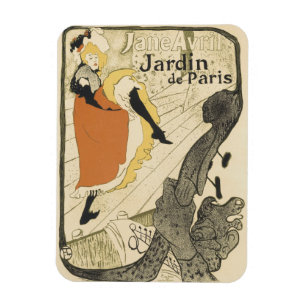 Art Nouveau-danseres Jane Avril door Toulouse Laut Magneet