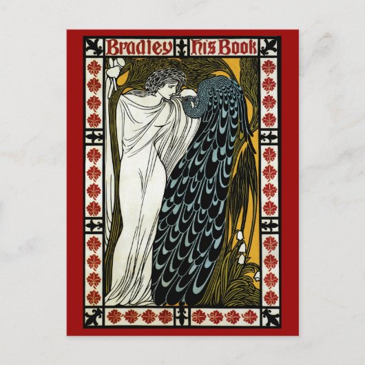  art nouveau, de kus van William Bradley Briefkaart (Voorkant)