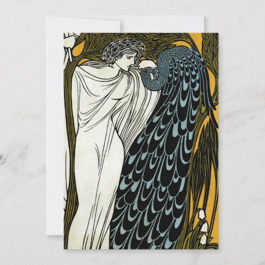  art nouveau, de kus van William Bradley Kaart (Voorkant)