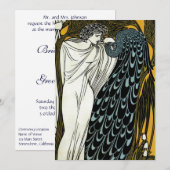  art nouveau, de kus van William Bradley Kaart (Voorkant / Achterkant)