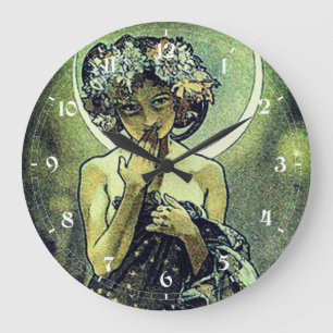  Art Nouveau De Maan door Mucha Grote Klok