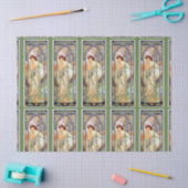 Art Nouveau de Mucha enveloppant le papier de soie (Artisanat)