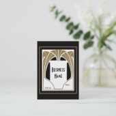 Art Nouveau Déco carte de visite élégant (Debout devant)