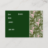 Art Nouveau Déco carte de visite élégant (Dos)