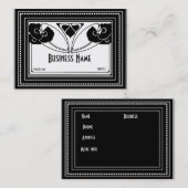 Art Nouveau Déco carte de visite élégant (Devant / Derrière)