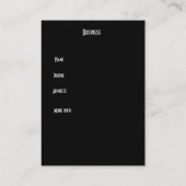 Art Nouveau Déco carte de visite élégant (Dos)