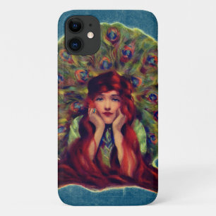 Art nouveau deco elegant women peace ock veren iPhone 11 hoesje