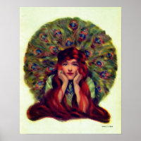 Art nouveau deco elegant women peace ock veren