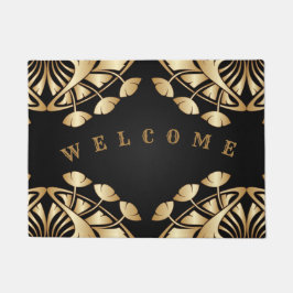 art nouveau,deco,goud,zwart,chic,elegant,,p deurmat