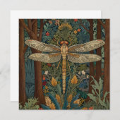  art nouveau deco libel boho chic kaart (Voorkant / Achterkant)