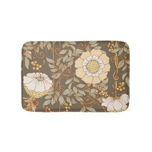 Art Nouveau: Decoratieve Bloemen Vintage. Badmat