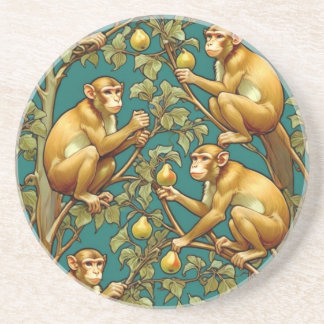 Art Nouveau Decoratieve Keramische Tegel Zandsteen Onderzetter