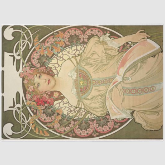 Art Nouveau Decoupage Tissuepapier (Voorkant)