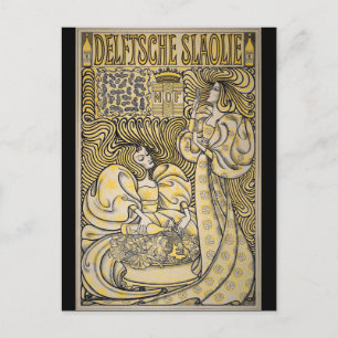 Art Nouveau Delftsche Slaolie Delft Briefkaart
