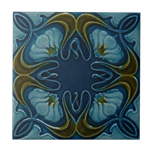 Art Nouveau  Design Feature Backsplash Tile Tegeltje (Voorkant)