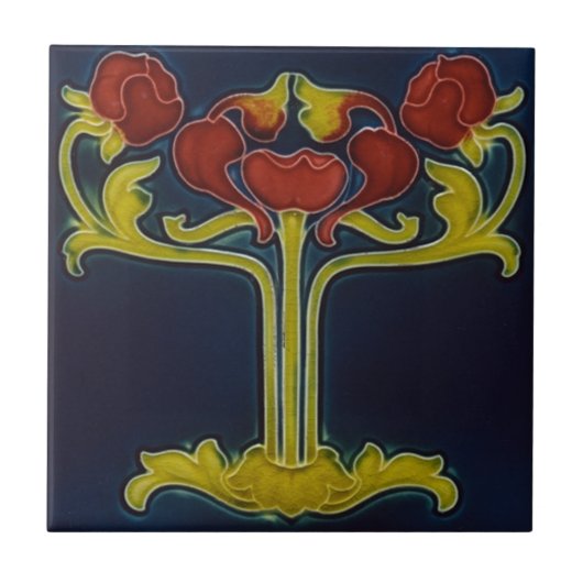 Art Nouveau Design Feature Backsplash Tile Tegeltje (Voorkant)