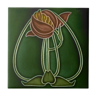 Art Nouveau Design Feature Tile Tegeltje