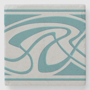 Art Nouveau Design Stenen Onderzetter