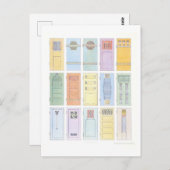 Art Nouveau Deuren Illustratie Briefkaart (Voorkant / Achterkant)