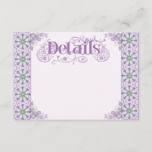 Art Nouveau Distel Wiel Paars Informatiekaartje