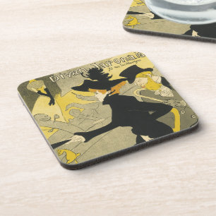Art Nouveau, Divan Japonais door Toulouse Lautrec Bier Onderzetter