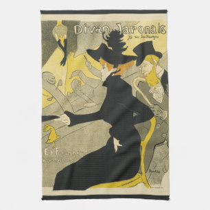 Art Nouveau, Divan Japonais door Toulouse Lautrec Theedoek