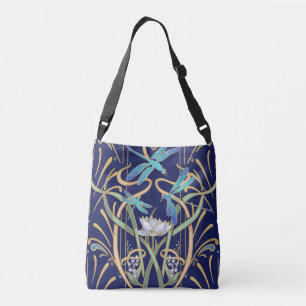Art Nouveau Dragonflies Crossbody Tas