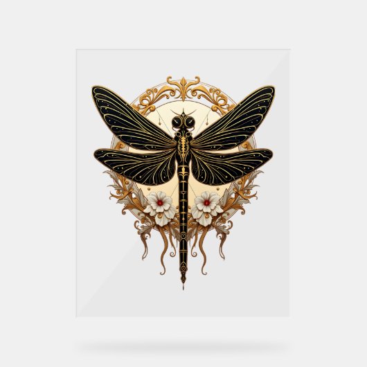 Art Nouveau Dragonfly Elegant Steampunk (Recto)