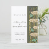 Art Nouveau Dragonfly Lily Pad Save the Date (Staand voorkant)