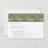 Art Nouveau Dragonfly Reception en Directio Invit Kaart (Voorkant)