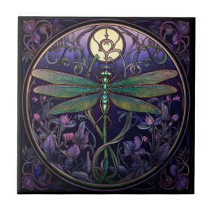 Art Nouveau Dragonfly Tegel (moeras Collectie) Tegeltje