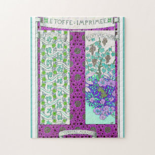 Art nouveau druivenranken bloemig vintage papier c legpuzzel