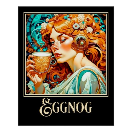 Art Nouveau Eggnog Perfect Poster (Voorkant)
