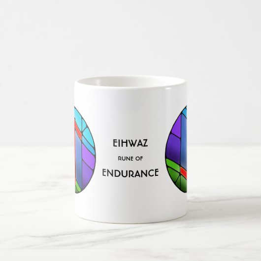 Art Nouveau Eihwaz Rune Mok – ENDURANCE! (Center)