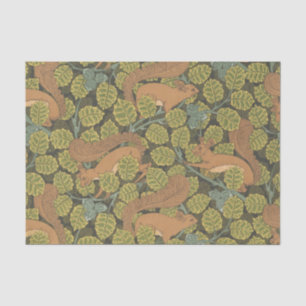 Art Nouveau Eik & Eekhoorns Tissuepapier